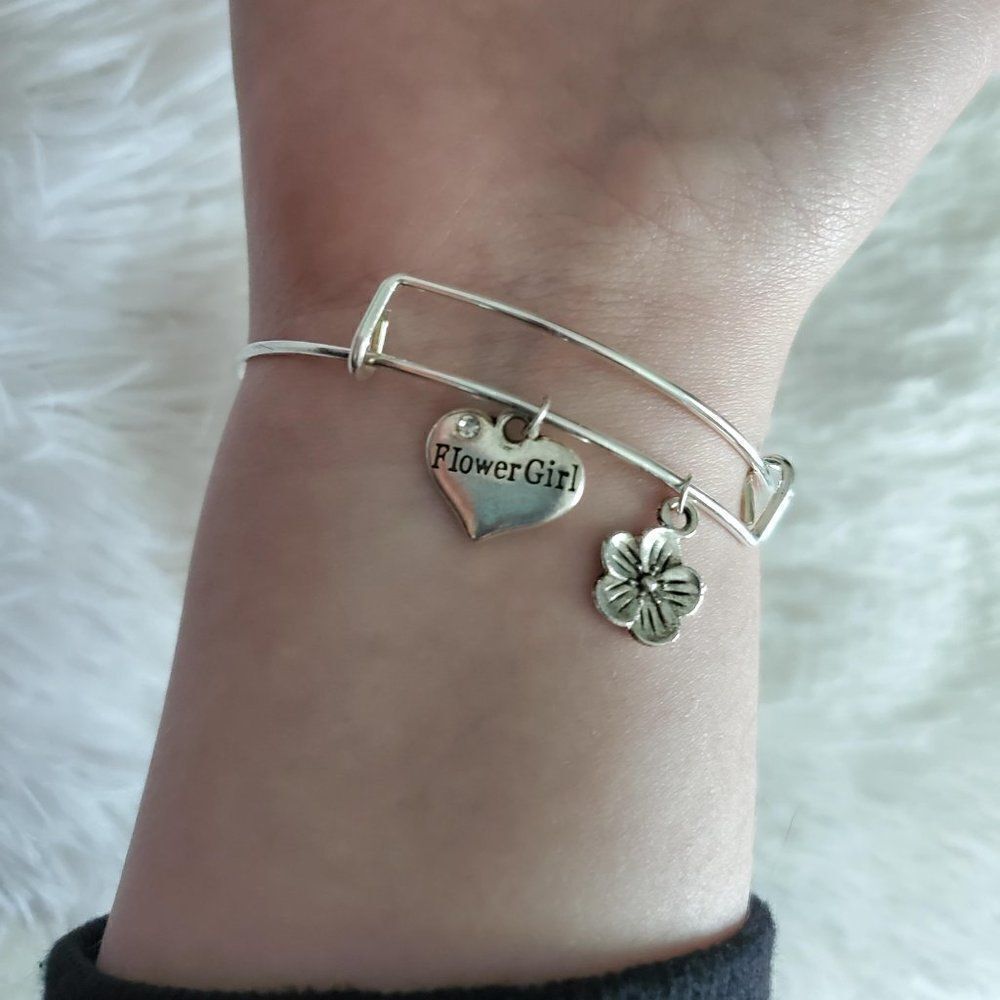 Be My Flower Girl Bracelet, Wedding Party Jewelry - Picture 7 of 10